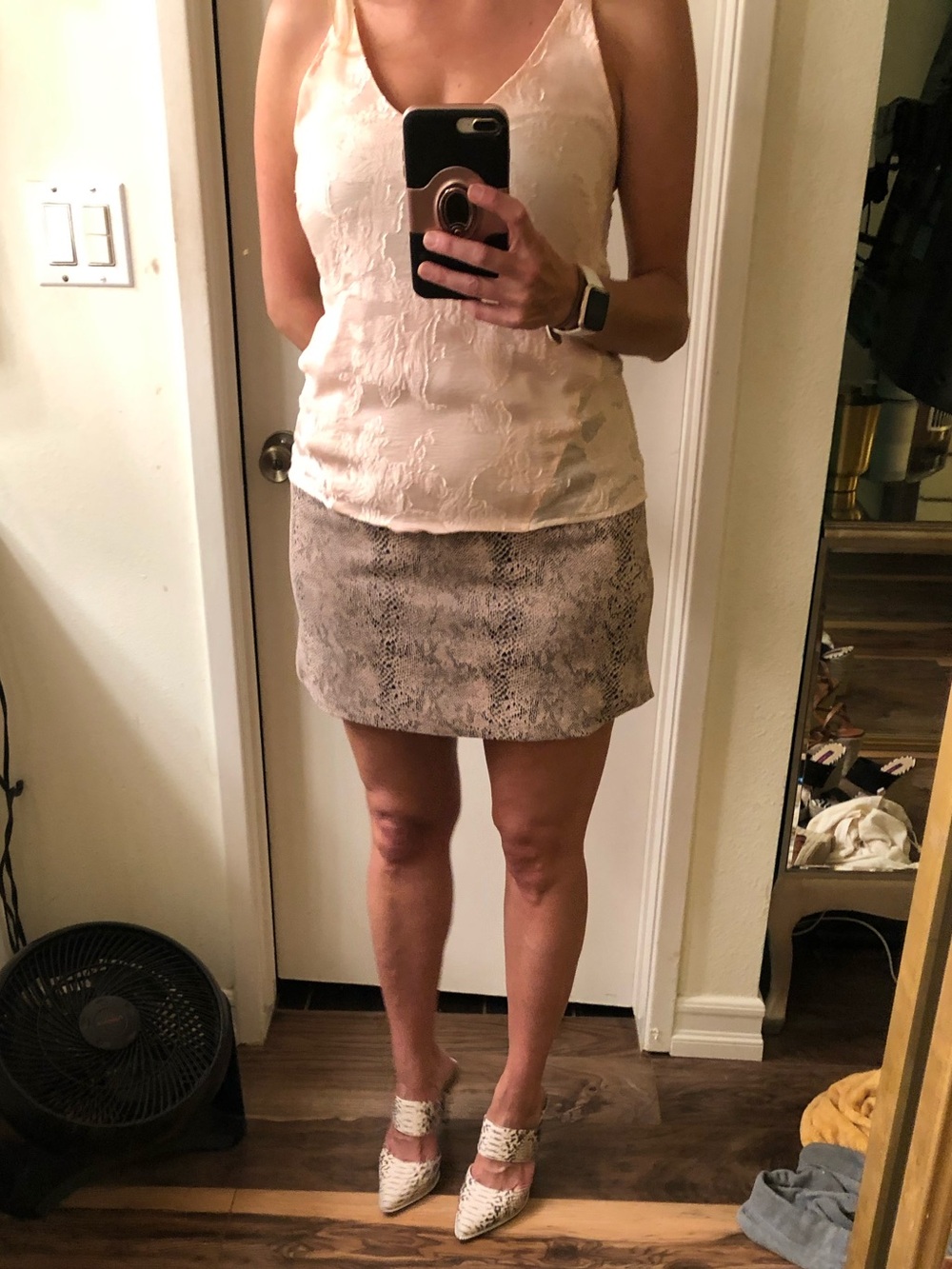 $200 J Brand Blush Silk Jacquard Camisole Top | Silk Blend | Sz Medium